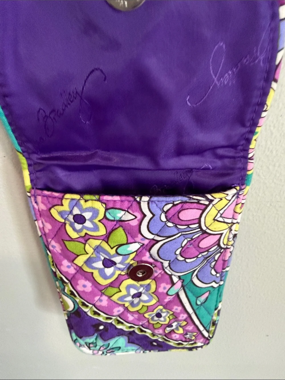 Vera Bradley Purple Multi Paisley Quilted Crossbody